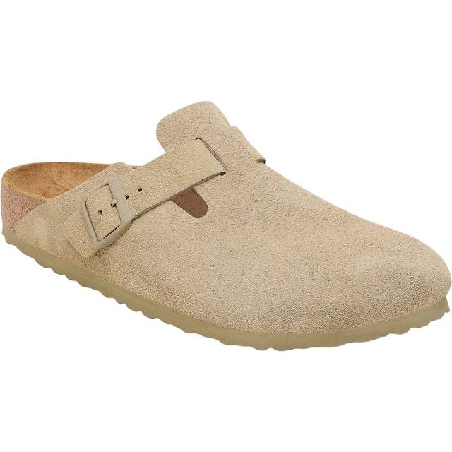 Birkenstock Boston Suede Leather, Faded Khaki