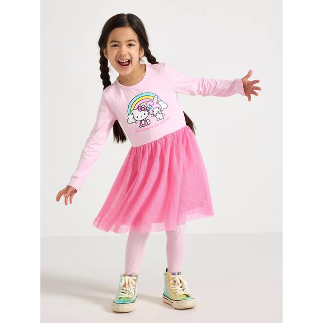 Lindex Dress Mesh Hello Kitty, Rosa