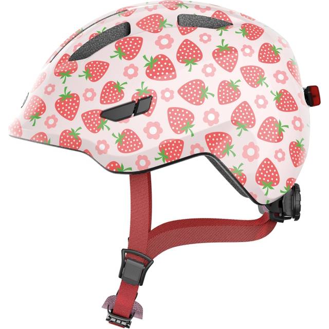 ABUS Smiley 3.0 LED Barnhjälm Rose Strawberry