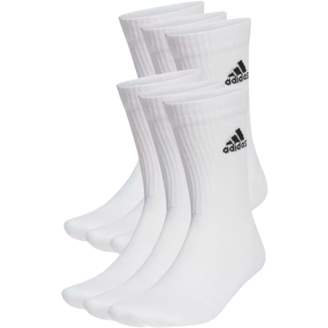 adidas Cushioned Sportwear Crew Socks 6-pack Vit/Svart