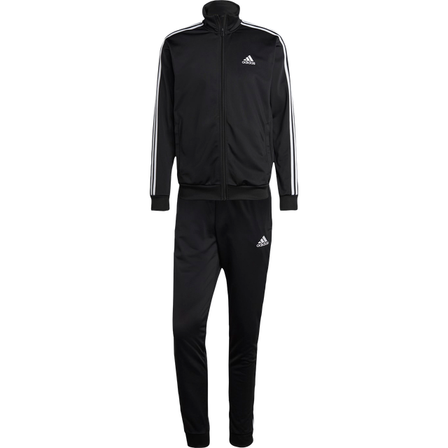 adidas Men Sportswear Basic 3-Stripes Tricot Tracksuit - Black