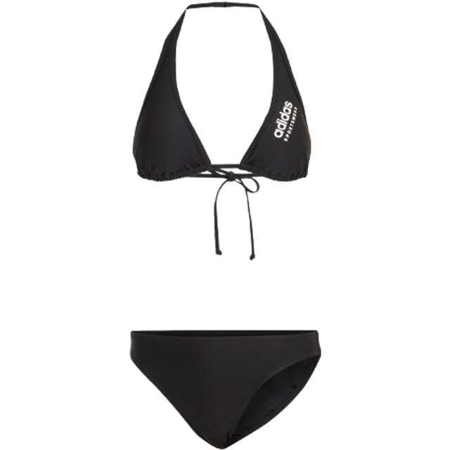 adidas Padded Sportswear Neckholder Bikiniset - Svart/Vit