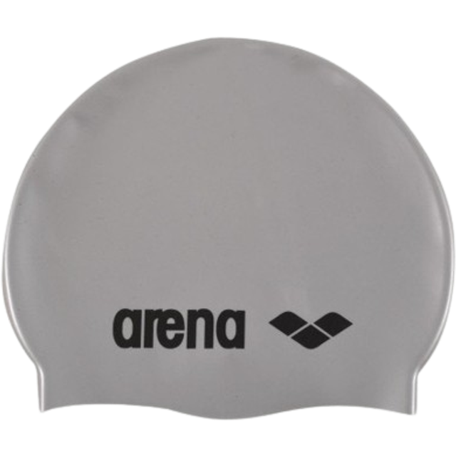 Arena Classic Silicone Badmössa Silver/Svart