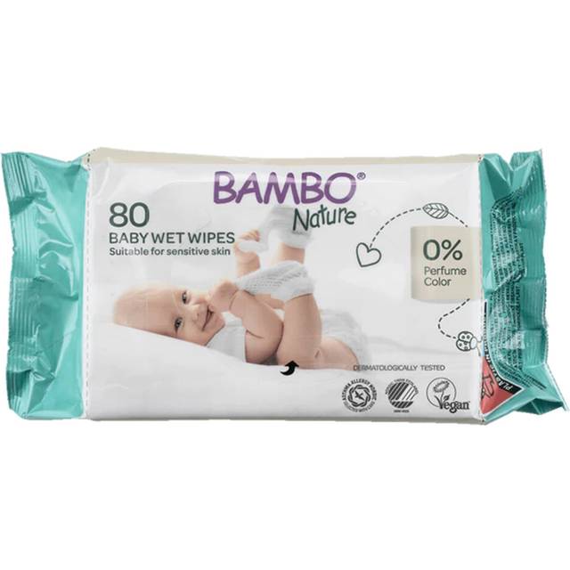 Bambo Nature Våtservetter Oparfymerade 80 st
