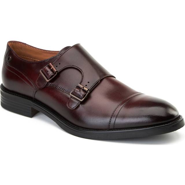Base Taper Läder Herrskor Bordo Dubbel Monk