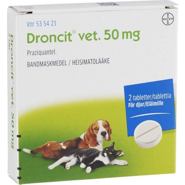 Bayer Droncit Vet 50mg 2 tabletter