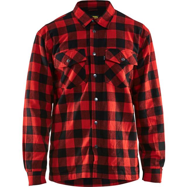 Blåkläder Lined Flannel Shirt - Red/Black