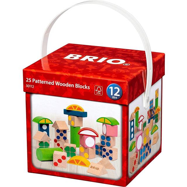 BRIO 25 Patterned Wooden Blocks 30112