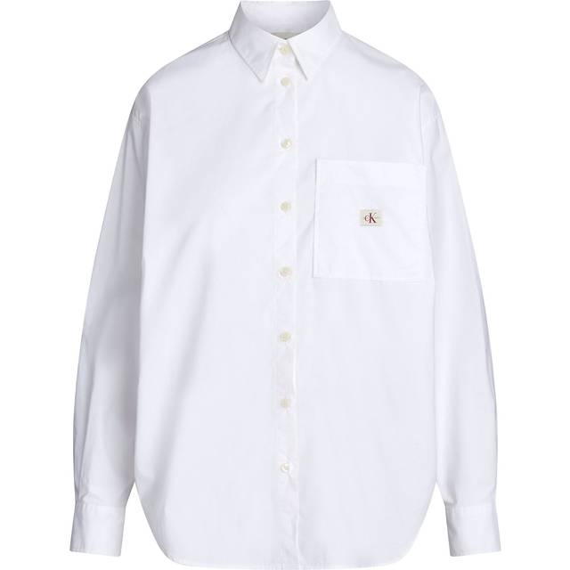 Calvin Klein Loose Cotton Poplin Shirt Bright White