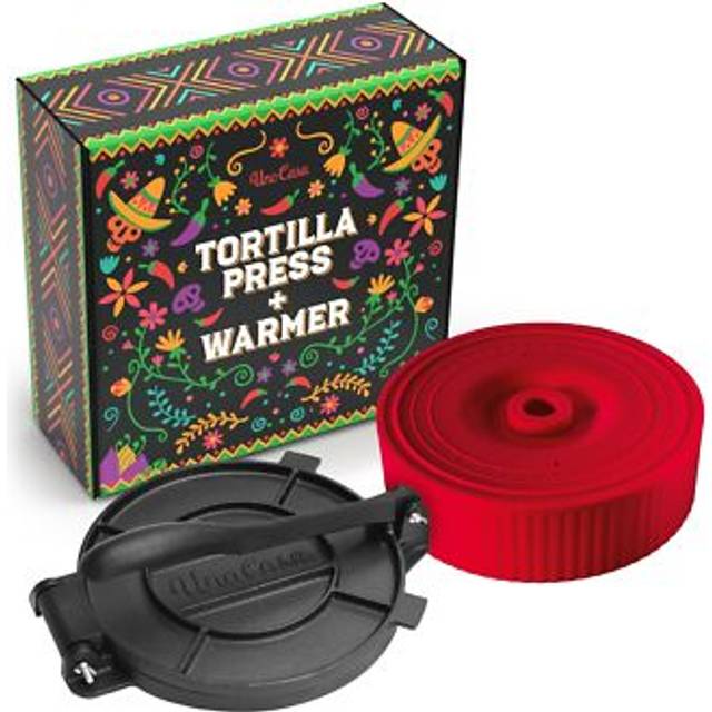 Casa Uno Tortillapress Gjutjärn 20 cm med Tortillavarmer