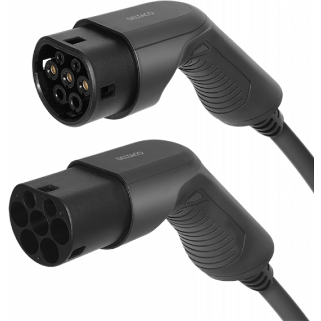 Deltaco EV-3207 3-fas laddkabel Type 2 32A 22kW 7m