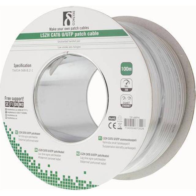 Deltaco LSZH U/UTP Cat6 100m