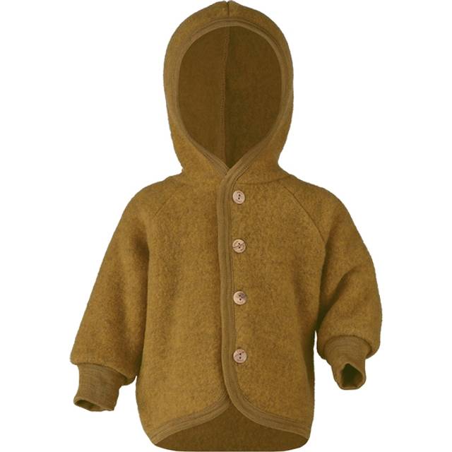 ENGEL Natur Fleecekofta med Huvud - Saffron Melange (575520-018E)