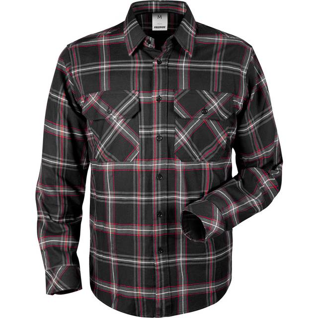 Fristads Kansas 7421 MSF Flannel Shirt, Black