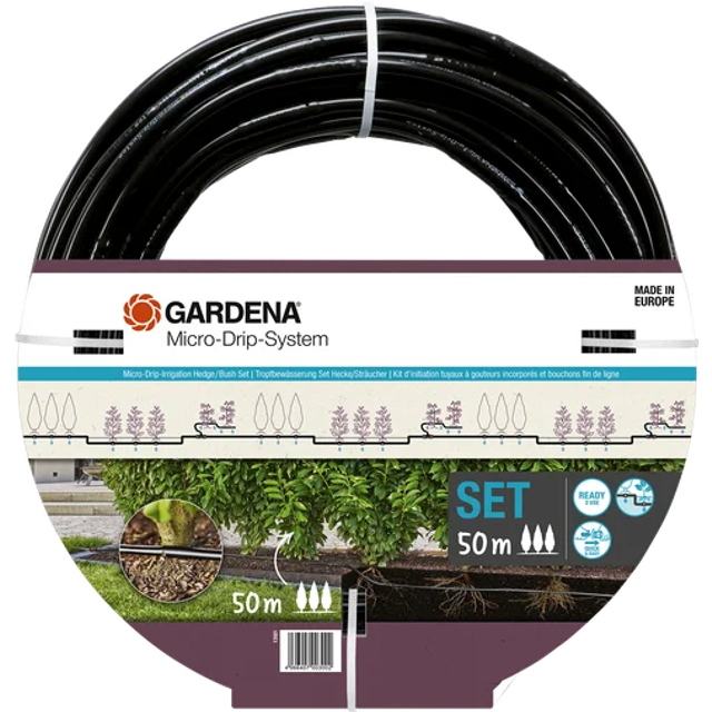 Gardena Micro-Drip-Irrigation Häck/Busk Set 50m