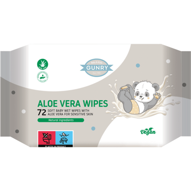 Gunry Baby Wet Wipes Aloe Vera 72pcs