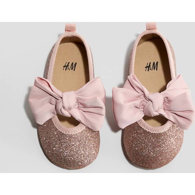 H&M Ballerinaskor med Rosett - Ljusrosa