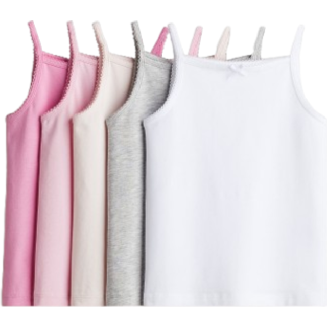H&M Linne Barn 5-pack Rosa/Vit