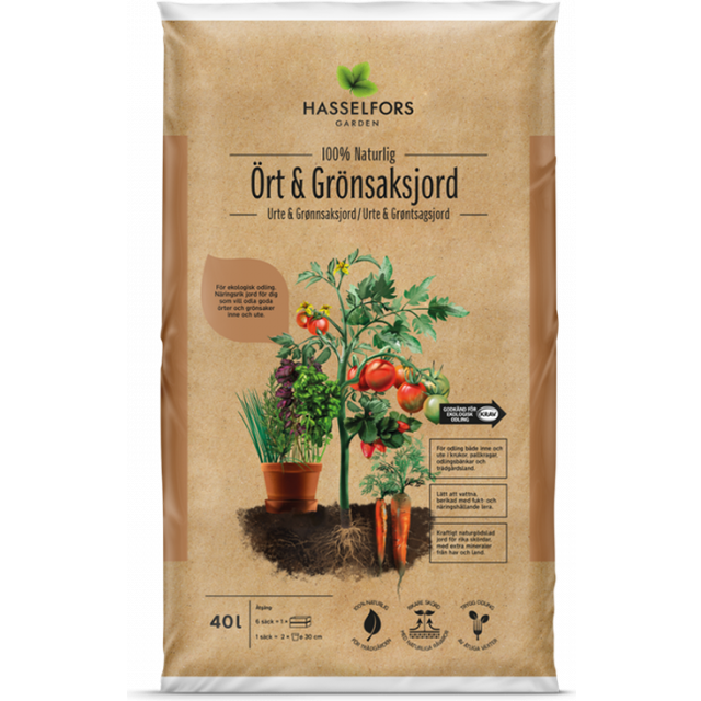 Hasselfors Garden Ört- och Grönsaksjord 40L