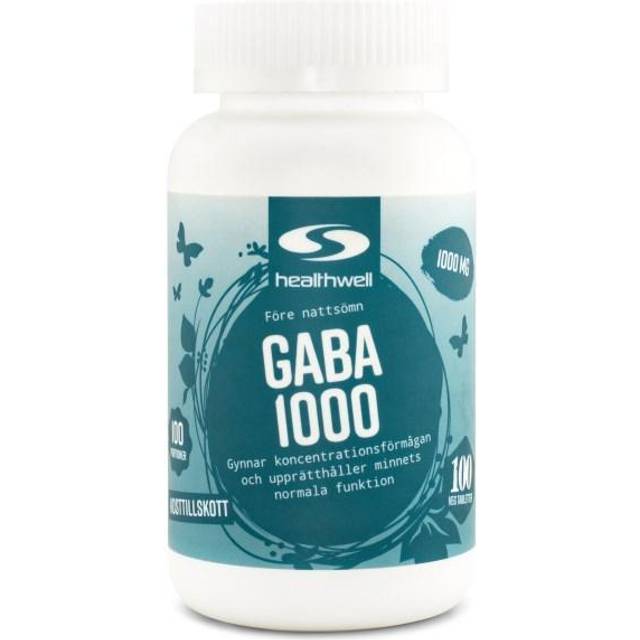 Healthwell GABA 1000mg 100 st