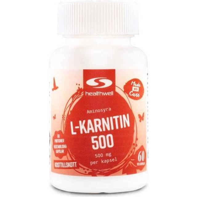 Healthwell L-karnitin 500, 60 kaps