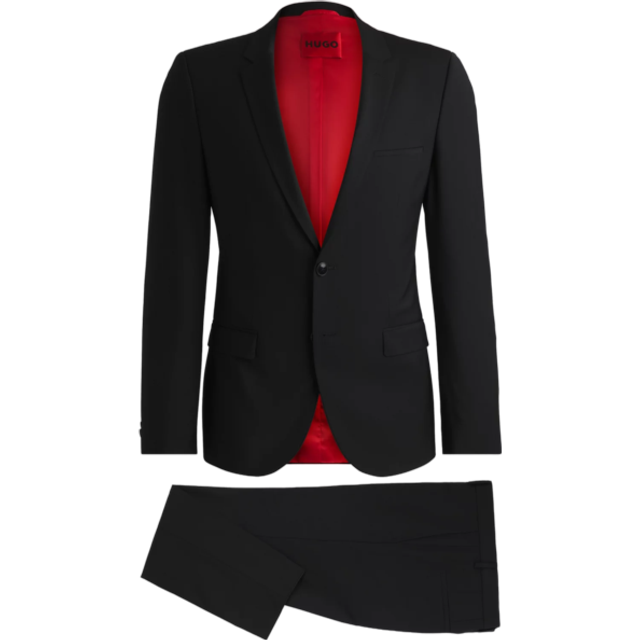 Hugo Boss Arti Hesten212x Extra Slim Fit Kostym - Svart