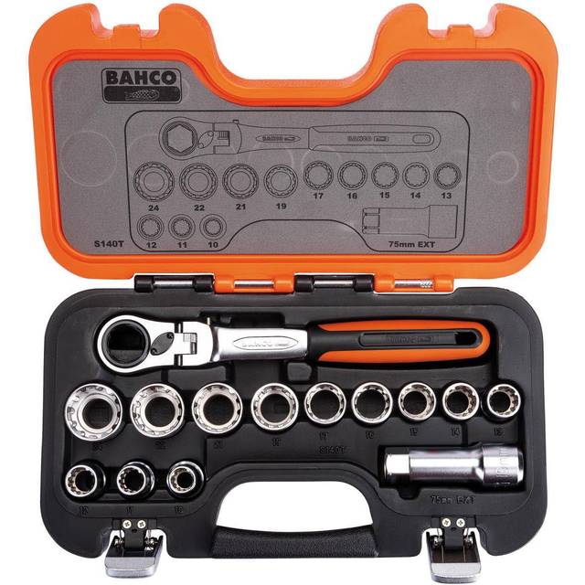 Ironside 748667 Hylsnyckelsats 1/4" & 1/2", 90 delar