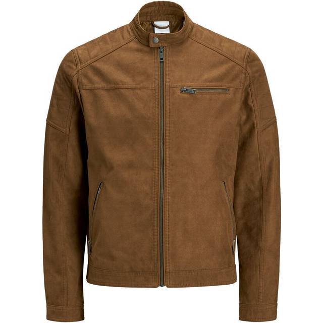Jack & Jones Imitationsskinnjacka - Brun/Cognac