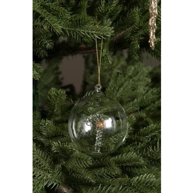 Julkula Glas Julmotiv Ø8 cm Julgranspynt