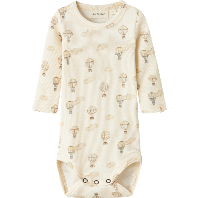 Lil'Atelier Long Sleeve Romper Turtledove (13239256-1162948)