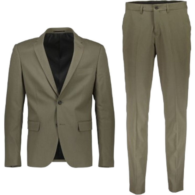 Lindbergh Plain Mens Suit Kavajer Herr Grön