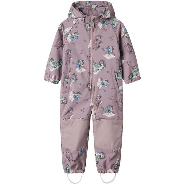 Name It Alfa08 Softshell Overall, Purple Dove