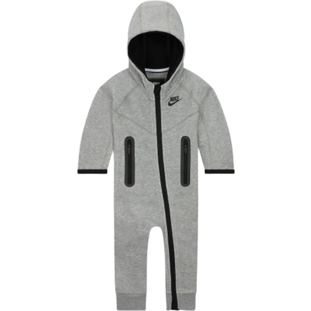 Nike Baby Sportswear Tech Fleece Hooded Coverall - Dark Grey Heather (56L051-042)