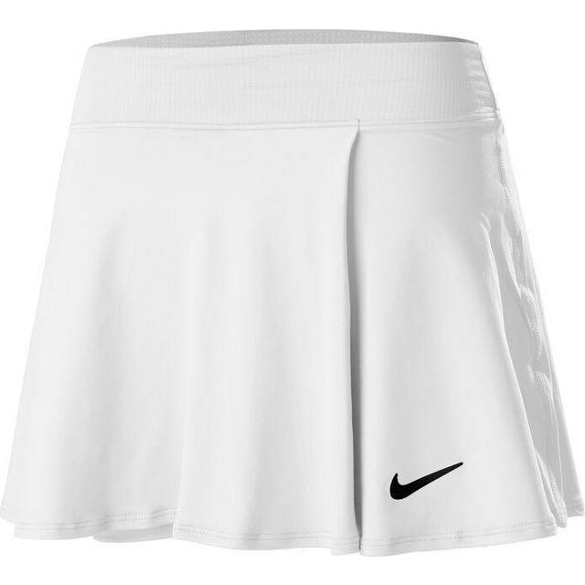 Nike Court Dri-FIT Victory Flouncy Tenniskjol Dam - Vit/Svart