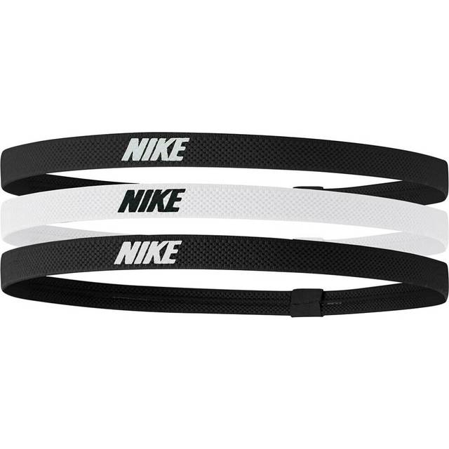 Nike Elastic 2.0 Headbands 3-pack - Black/White