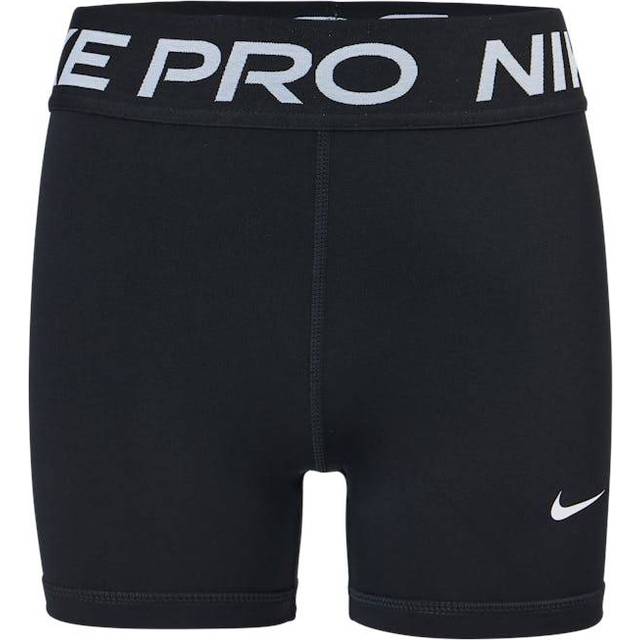 Nike Older Kid's Pro Shorts - Black/White (DA1033-010)