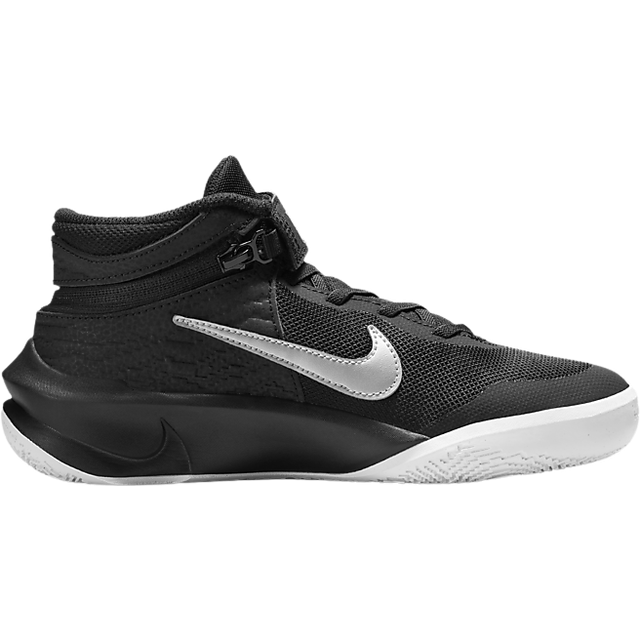 Nike Team Hustle D 10 Fly Ease GSV, Black/Volt/White/Metallic Silver