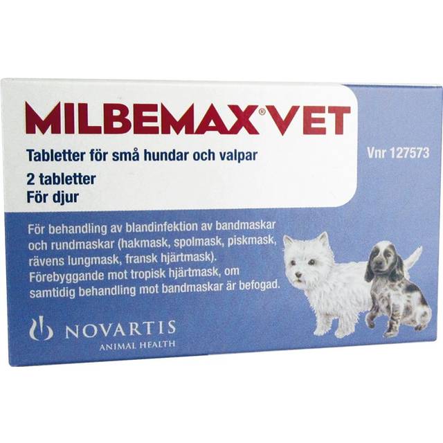 Novartis Milbemax Vet små hundar & valpar 2 tabletter
