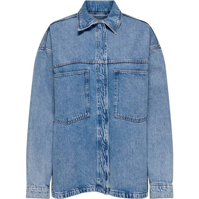 Only Regular Jeansskjorta - Ljusblå Denim