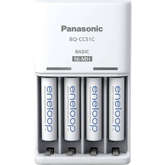 Panasonic Basic BQ-CC51 4x eneloop AAA Kontaktladdarenhet NiMH inkl. batteri AAA (R03) AA (R6)