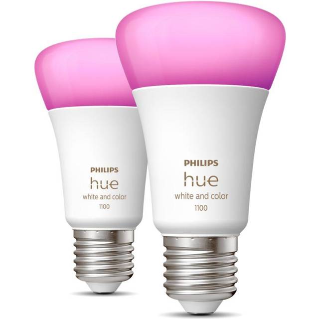 Philips Hue Smart LED-lampa 11W E27 2-pack