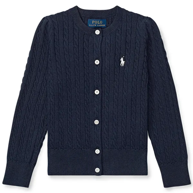 Polo Ralph Lauren Mini Cable Stickad Kofta - Hunter Navy (313543047011)