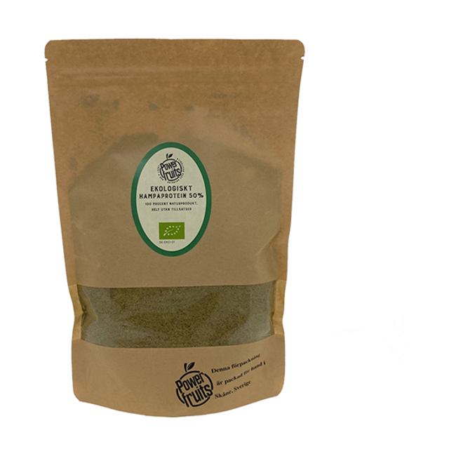Powerfruits Hampaprotein, 500 g ekologisk