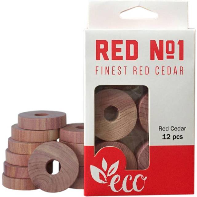 Red No 1 Ceder-ringar 12-pack