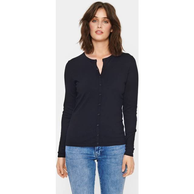Saint Tropez Basic Cardigan Blå
