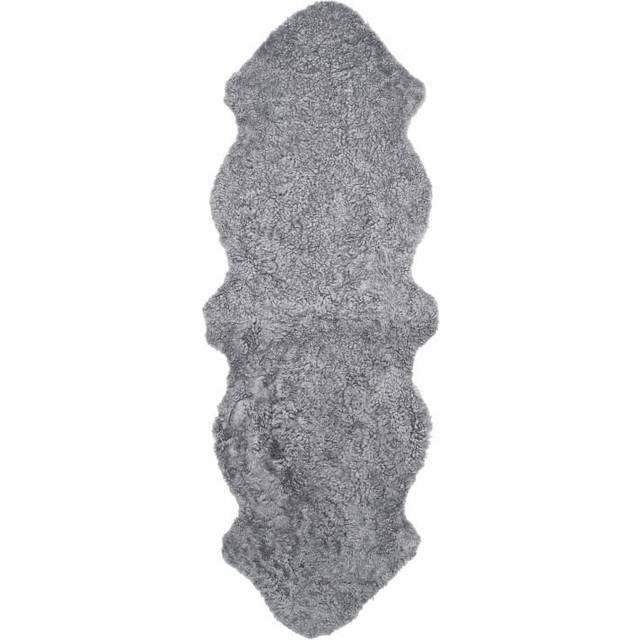 Skinnwille Curly Fårskinn Silver, Grå 60x180cm