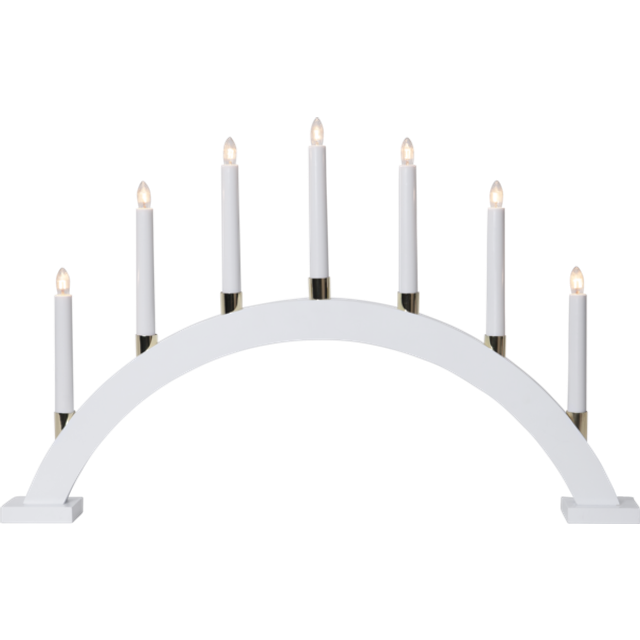 Star Trading Gillian Adventsljusstake 63cm Vit