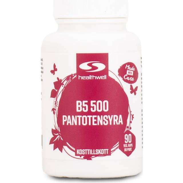 Healthwell Vitamin B5 500 Pantotensyra Kaps 90 st
