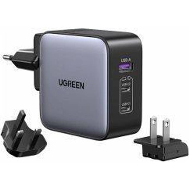 UGREEN Nexode 65W USB-C 3-port GaN reseladdare EU/US/UK