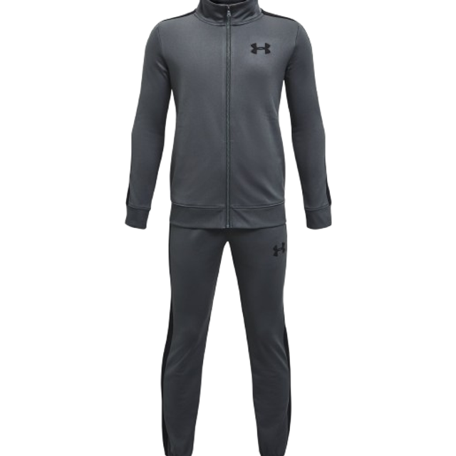 Under Armour Junior Rival Knit Tracksuit, Pitch Gray/Black
